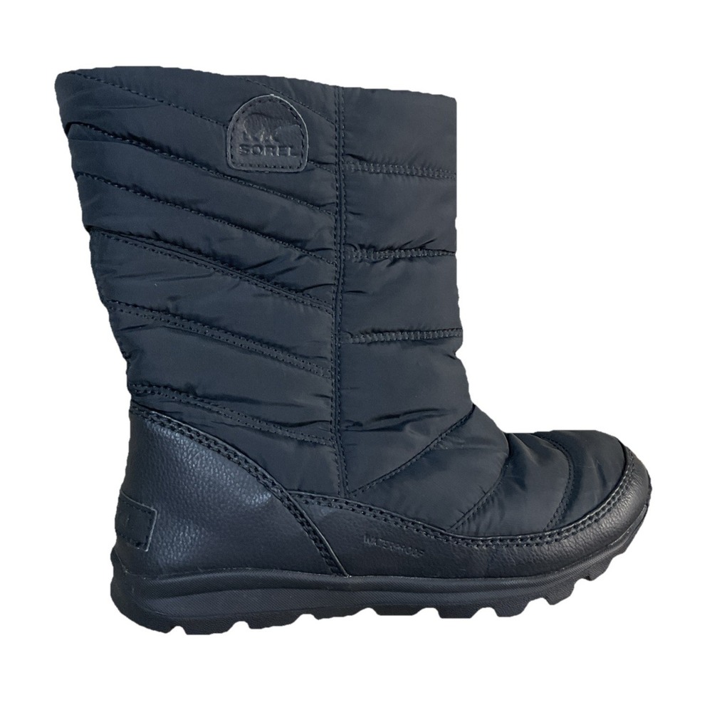 Sorel Kids Boots Youth Sz 3 Whitney Waterproof Puff Winter Snow Black